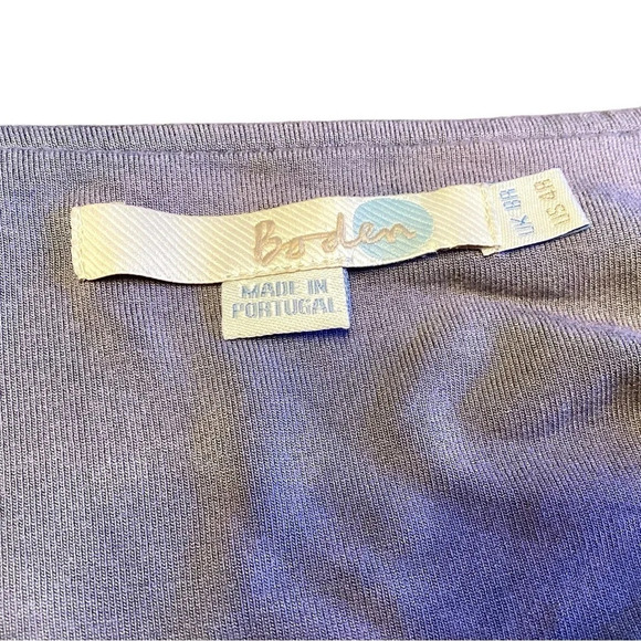Boden Dress Sz 4 Blue Midi Jersey Knit Polka Dot Wrap Work Office Stretchy - Picture 5 of 6